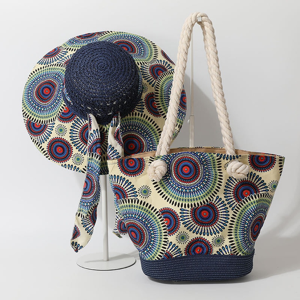 Conjunto de Chapéu de Sol Boho - Bucket Hat Straw avaliação e preço