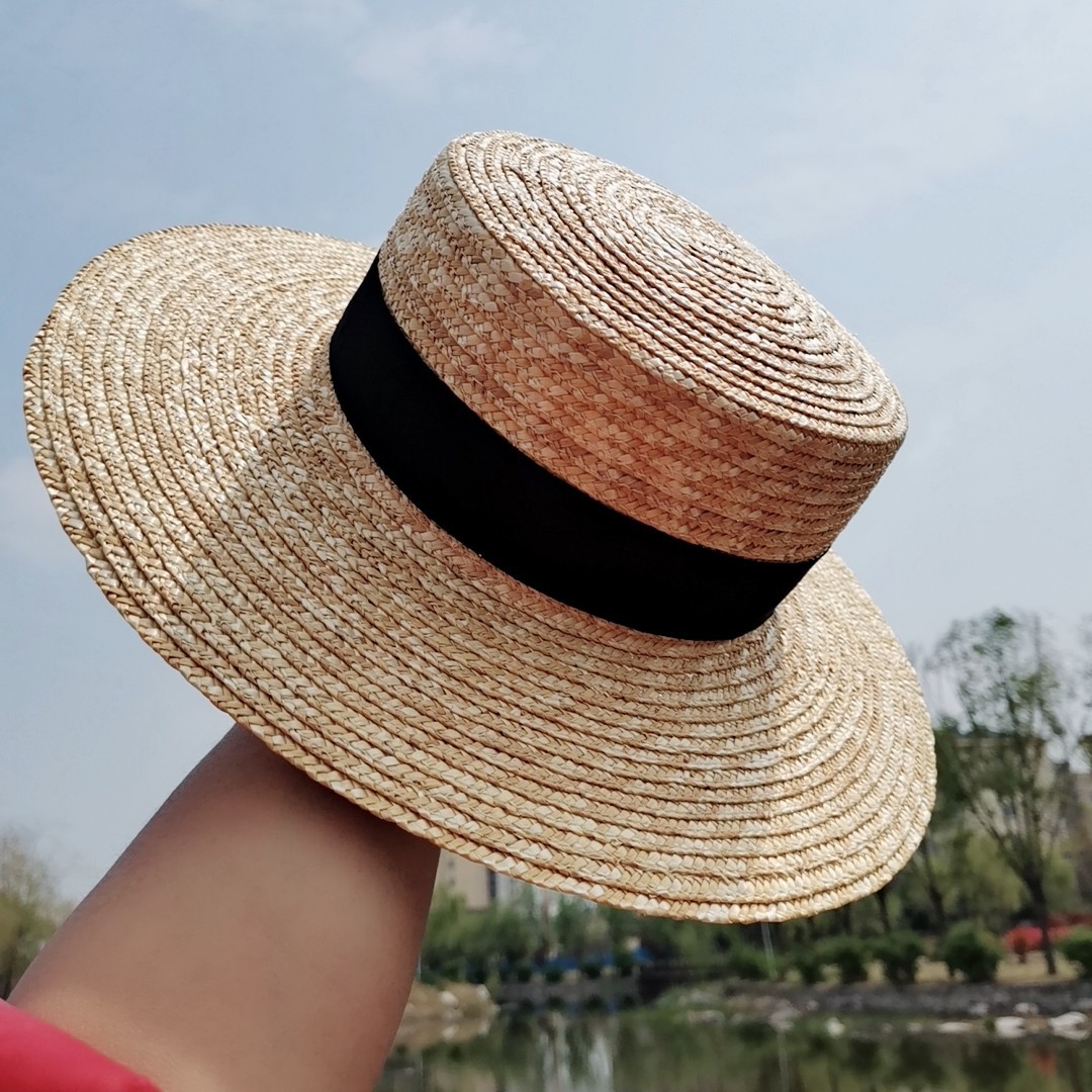 Chapéu de Palha Boater Elegant - Bucket Hat Straw avaliação e preço