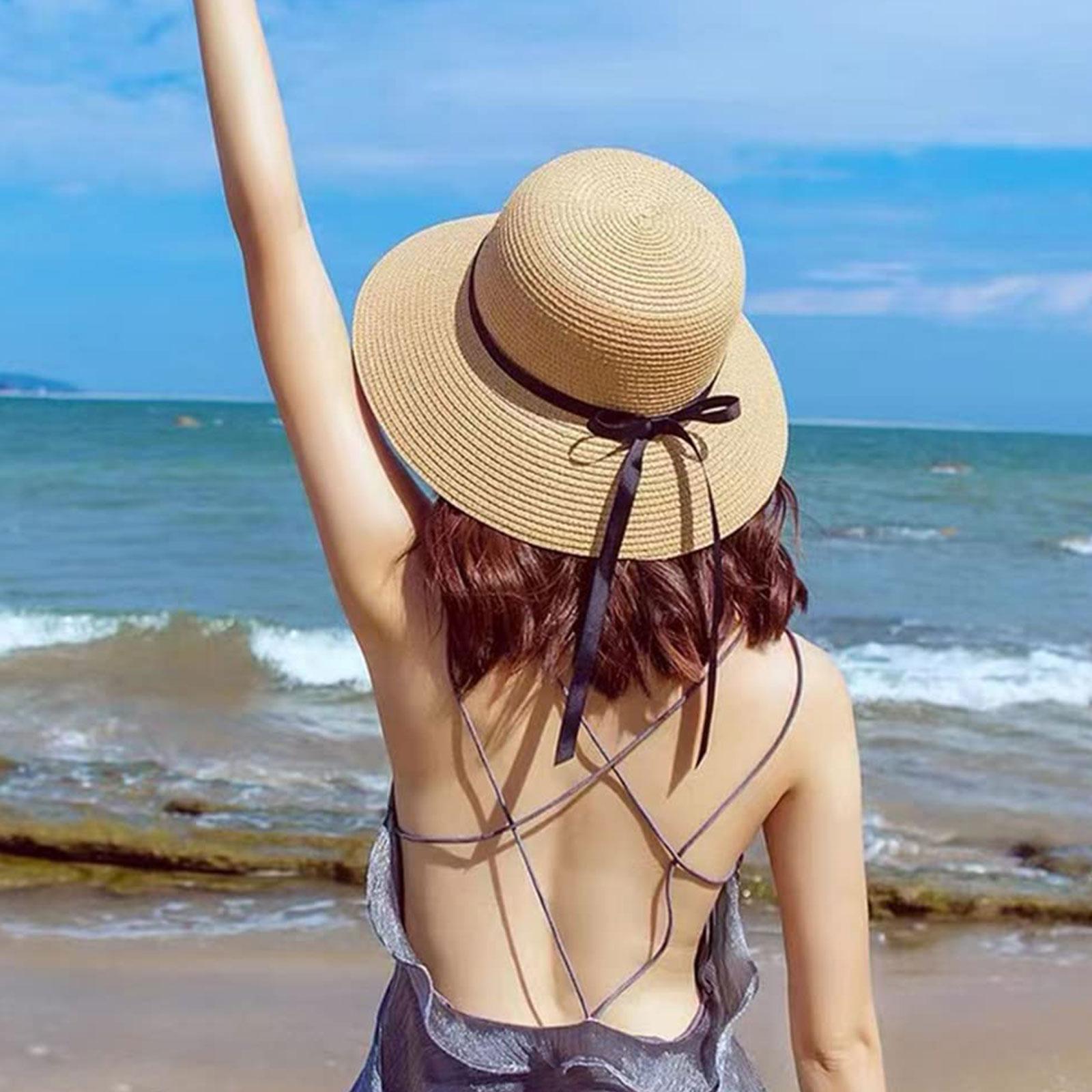 Verão chapéu de palha grande b - Bucket Hat Straw avaliação e preço